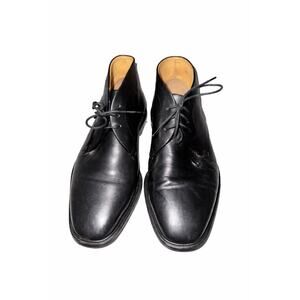 Cole Haan Men's Black Leather Derby Dress Shoes Lace-Up Square Toe Size 8.5